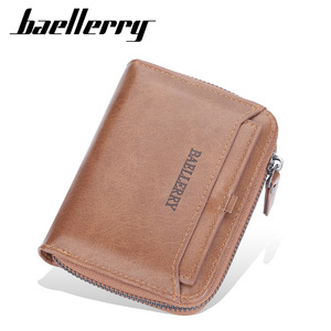 Baellerry Men's Short <b>Wallet</b> Pu Leather Zipper Multi Card <b>Holder</b> Everyday Use - Product Image 1