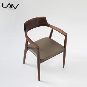 Phòng Ăn Hiện Đại Đồ Nội Thất Nhà Hàng Thiết Kế Mới Cánh Tay Bằng Gỗ Hiroshima Ghế Walnut Ghế Gỗ Cổ Điển - Product Image 3