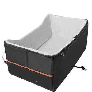 Siège rehausseur pour animaux de compagnie, noir, rectangulaire, pour siège arrière de voiture, lit pour chien, utilisation toute saison - Product Image 5