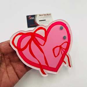 Pink <b>Heart</b> & Butterfly <b>Shape</b> Acrylic Eyelash Extension Tile with Custom Logo Printing Eco-Friendly Reusable Beauty Tool - Product Image 2