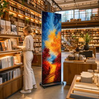 Layar Video LED GOB P2.5 Lipat Tanpa Sambungan, Refresh Rate 3840Hz, Kecerahan 500nit, Layar Poster LED Portabel untuk Dalam Ruangan
