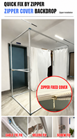 Backdrop Photo Booth Kotak Majalah dari Aluminium Alloy & PVC Custom dengan WIFI, untuk Dekorasi Pesta Pernikahan dan Perlengkapan Acara