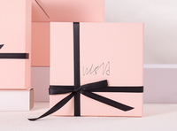 Luxuriöse Geschenkverpackung aus Kunstpapier mit individuellem Logo, Prägung, Schleifenhenkel und wasserdichter Tasche für Hochzeiten und Partys, tragbar