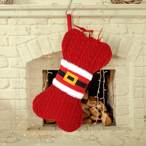 Hot Sell 2027 Knitted Bone Shape <b>Christmas</b> <b>Stocking</b> <b>for</b> <b>Dogs</b> Pets - Product Image 5