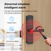 Usine directe Tuya Wi-Fi serrure de porte intelligente empreinte digitale, mot de passe, accès carte et clé étanche pour la maison et l'hôtel