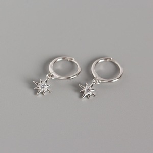 Boucles <span class=keywords><strong>d</strong></span>'oreilles étoile en <span class=keywords><strong>argent</strong></span> sterling 925 plaqué or 18 carats avec diamants CZ pour femme - Idéales pour le dropshipping - Product Image 5