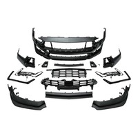 Nuevo Kit de Parachoques Delantero Estilo Dark Horse con Luces LED y Rejilla para Mustang 2024-2025, Material PP Negro Sin Pintar