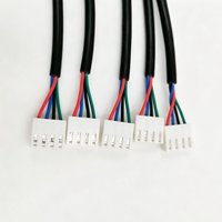 Faisceau de câbles interne personnalisé à 4 broches avec connecteur en plastique, extrémités dénudées et étamées pour appareils électroménagers et équipements de contrôle industriel