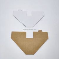 Protection d'angle d'emballage en carton blanc ondulé triangulaire en papier écologique découpé sur mesure