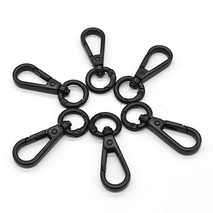 Mousqueton rotatif en alliage de zinc noir pour chien, accessoire de sac robuste et durable, numéro de pièce 2288 - Product Image 2