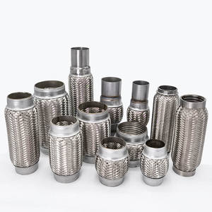 कस्टम छोटे निकास पाइप फ्लेक्स सार्वभौमिक स्टेनलेस स्टील ब्रेएडेड लचीले संयुक्त ट्यूब - Product Image 1