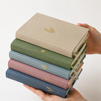 Carnet de notes personnalisé en lin A5, couverture rigide, logo personnalisé, cadeau promotionnel d'entreprise