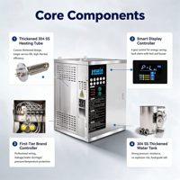 Générateur de vapeur industriel JOWIN pour la transformation alimentaire des nouilles de riz, 36KW, 240V, 380V, 400V, chaudière à vapeur en acier inoxydable 304L, équipement de chauffage