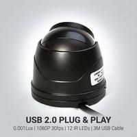 Caméra de recul pour voiture Xiyue XY-N8812USB, AHD 1080P, vision nocturne, avec 12 LED IR, 12-24V, faible consommation, câble USB 3M