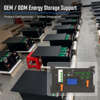 Batterie de stockage d'énergie LiFePO4 51,2 V 200 Ah, système de batterie haute tension 4-12 modules 204,8-614,4 V pour stockage solaire