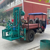 Foreuse hydraulique rotative montée sur tricycle pour puits d'eau, machine de forage de puits pour l'approvisionnement en eau des fermes