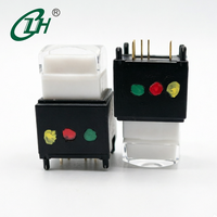 Interrupteur à bouton-poussoir électronique en plastique éclairé par LED 12 mm 12 V 1NO, marche/arrêt, à enclenchement momentané, tactile
