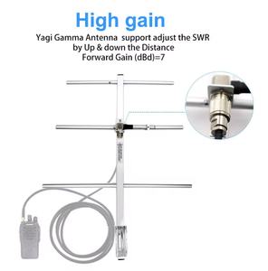 Antenna Yagi Gamma ad Alto Guadagno 7DBd con Connettore SO239 UHF430-450MHz per Walkie Talkie SHCHV C3678 <span class=keywords><strong>TYT</strong></span> MD398 Baofeng BF-888S e Droni - Product Image 3