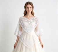 Applique en dentelle de soie laiteuse en forme de cœur, 17,5*15,5 cm, blanche, broderie soluble dans l'eau, pour robe de mariée, vêtement, décoration intérieure