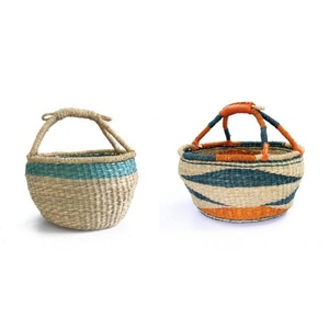 Panier Bolga en jonc de mer naturel fait main de haute qualité, motif unique, écologique, pour le marché et le rangement, fournisseur direct du Vietnam - Product Image 2