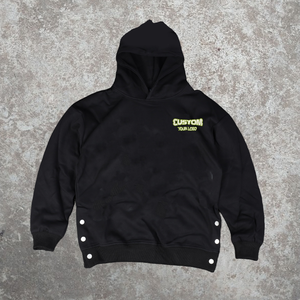 Sudadera con Capucha de Felpa para Hombre, Estilo Urbano Personalizado, Bordada, 100% Algodón, Lavada, con Letras, Talla Grande, para Invierno - Product Image 1