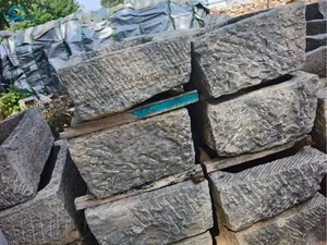 Bacs en <span class=keywords><strong>pierre</strong></span> de granit bleu faits à la main, style antique, populaires, avec trous pour pot de fleurs, bassin à poissons, aménagement paysager de jardin - Product Image 3