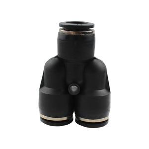 Conector Rápido en T de Plástico Liyuan PY8, Accesorio para Manguera de Aire, Piezas Neumáticas, Versión Azul Regular - Product Image 1