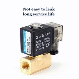 Van điện từ hoàn toàn bằng đồng và van khí PU220-03 tuổi thọ cao dây đồng hai chiều thường đóng - Product Image 3