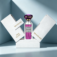 Flacon de parfum rectangulaire vide de 100 ml de luxe OEM, flacon de parfum avec autocollants personnalisés, flacon en verre avec boîte et couvercle