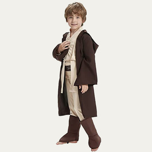 Disfraz <span class=keywords><strong>de</strong></span> <span class=keywords><strong>Caballero</strong></span> Espacial para Niños - Traje <span class=keywords><strong>de</strong></span> Ciencia Ficción Marrón y Blanco con Cinturón para Halloween, Espectáculos y Disfraces - Product Image 2