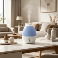 Humidificateur d'air intelligent à évaporation par goutte d'eau électrique OEM ODM, brume fraîche, aromathérapie, capacité de 2,8 L, LED à changement de couleur