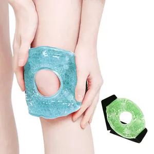 Reusable knee hot cold pack gel beads knee wrap elbow ice pack great for mcl surgery, sports injuries