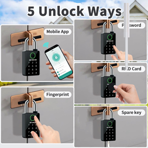 Safetytuya Thông Minh Mật Khẩu Kết Hợp Mã Số Key Sinh Trắc Học Vân Tay Ổ Khóa Với Tuya Ứng Dụng - Product Image 5
