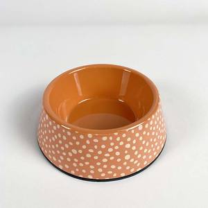 Cuencos y comederos redondos para mascotas con lunares de súper diseño, productos personalizados para perros, comedero para perros y gatos de acero inoxidable con calcomanía pequeña - Product Image 3