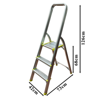 Échelle pliante légère antidérapante en aluminium pour usage domestique, échelle pliable épaissie pour entrepôt, escalier et utilisation extérieure en salle de sport