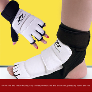 Guantes de Artes Marciales Mixtas (MMA) y Muay Thai de Medio Dedo, Material PU, Cómodos, Duraderos, Unisex, Personalizables, Protector de Pies para <span class=keywords><strong>Karate</strong></span> - Product Image 3