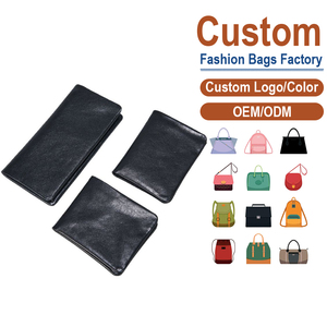 Cartera Unisex de Cuero Genuino Negro - Diseño Largo con Cremallera Antirrobo OEM para Marcas que Buscan una Opción Minimalista Modular y de Libertad de Elección - Product Image 2