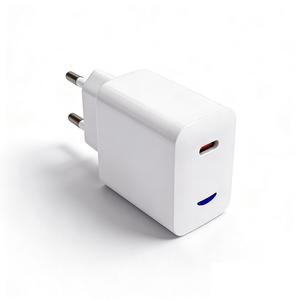 <span class=keywords><strong>Chargeur</strong></span> GaN 20W avec indicateur LED, prise murale USB C à charge rapide, port unique et double port, options Type A+C, prise fixe US/EU/UK, logo OEM personnalisé - Product Image 4