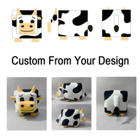 Uyeah OEM/ODM CE/EN71/GRS Adorables poupées en peluche personnalisées à faible MOQ, animaux en peluche doux sur mesure, jouet en peluche vache, cadeaux pour enfants