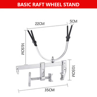 Support de canne à pêche pliable en aluminium pour radeau, réglable à 360°, double pince horizontale et verticale pour moulinet de baitcasting