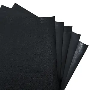 Black Series Recycled PVB Leather Matte Embossed Waterproof Synthetic Leather GRS Certification Suitable for Car Seat Upholstery