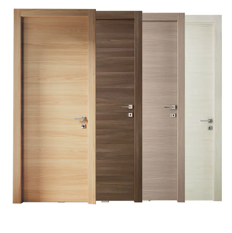 Ánh Sáng Walnut Ý Phong Cách Bên Trong Porte Cửa Gỗ Đơn Giản Custom Made Chất Lượng Tốt Giá Rẻ Phòng Ngủ Swing MDF NỘI THẤT PHÒNG Cửa