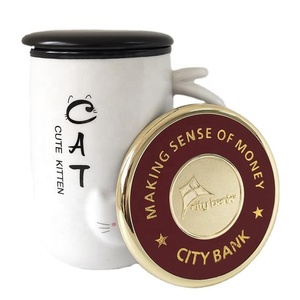 Regalo de promoción de regalo bancario, respaldo de terciopelo antideslizante, moneda metálica de Metal, posavasos de cuero PU Borgoña, posavasos para bebidas y té - Product Image 4