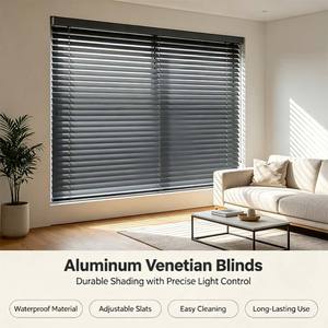Persianas Venecianas <span class=keywords><strong>de</strong></span> Aluminio Personalizadas, Instalación sin Perforación, Persianas Venecianas <span class=keywords><strong>de</strong></span> Aluminio <span class=keywords><strong>de</strong></span> 25 mm, <span class=keywords><strong>Cortinas</strong></span>, Persianas Opacas <span class=keywords><strong>de</strong></span> Fábrica - Product Image 2
