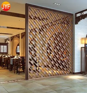 ZZ0012定制酒店不锈钢大厅和餐饮宴会室Cnc切割隔断印度餐厅装饰