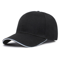 Gorra de Béisbol de 6 Paneles de Alta Calidad con Bordado Personalizado, Visera Curva y MOQ Bajo, Gorra en Blanco con Estampado de Moda y Sándwich Personalizado