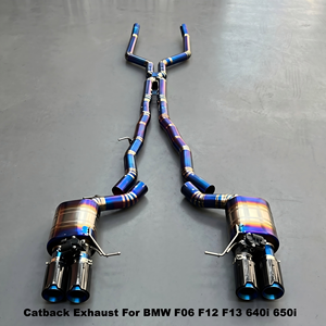 Sistema de Escape Completo Vortex Sport Sound Tuning en Titanio Azul para BMW 640i 650i F06 F12 F13, Piezas de Tubo Valvetronic para Carreras - Product Image 1