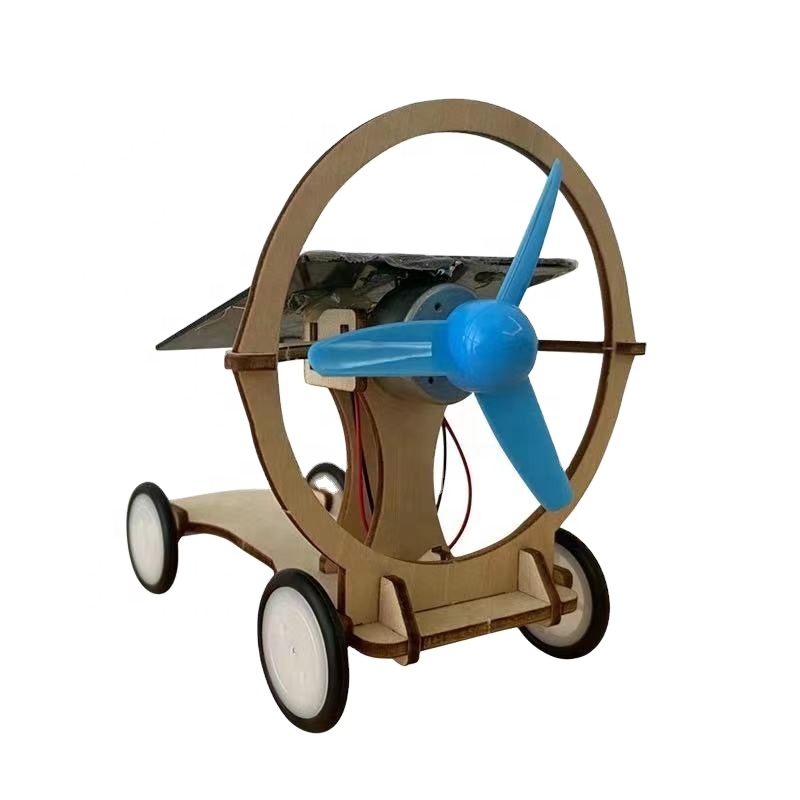 DIY собирать деревянные Стволовые детские игрушки развивающие игрушки на солнечных батареях вентилятор развивающий ветер автомобиль для детей