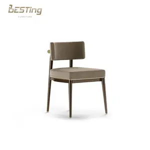 Modern Luxury Dining Home Sets Wooden Legs Leather Upholstered Dining Chair