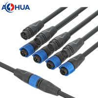 Cable de Alimentación AHUA DC K20 de 2 Pines, Moldeado, Macho y Hembra, IP68, Cable de Extensión, Conectores de Cableado para Baterías